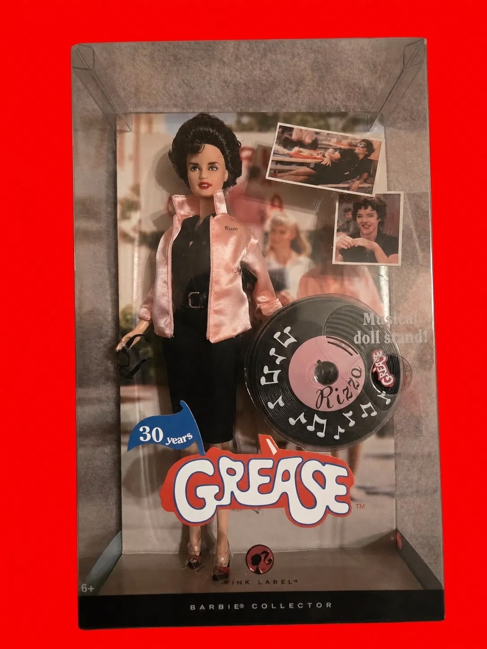 Grease Rizzo Barbie In Pink Lady Satin Jacket